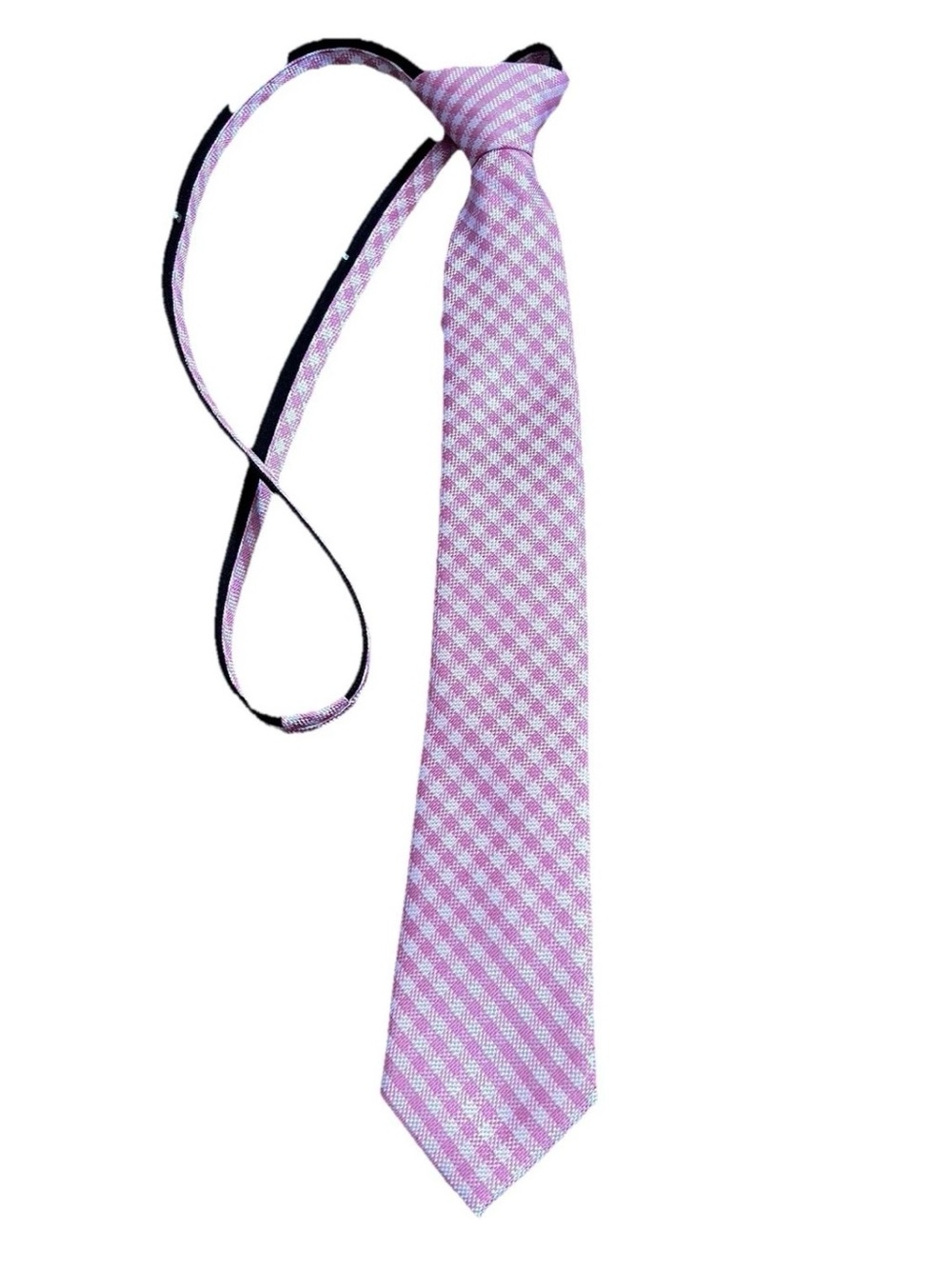 Tommy Hilfiger Pink Checkered Tie for kids boys